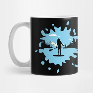 Blue Surfer Logo Padelboard Mug